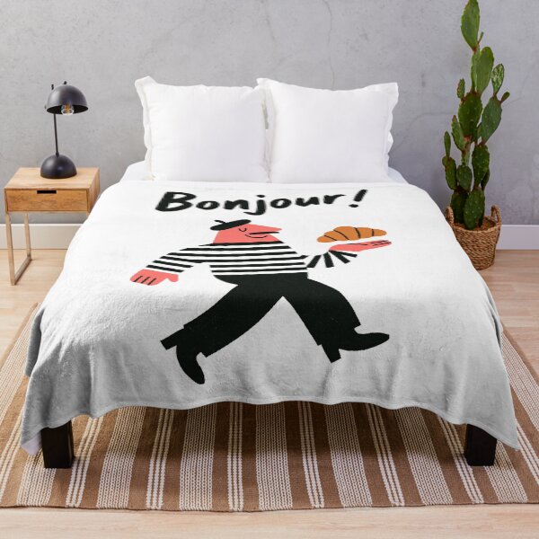 Item preview, Bonjour Croissant Funny French Man — France Gift Sticker Tee designed and sold by Ramona-Gliga.