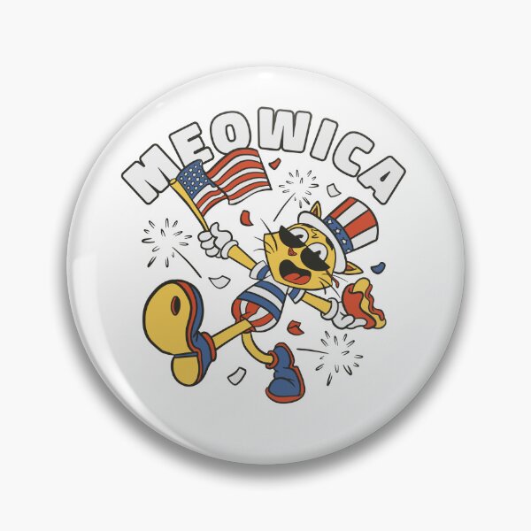 Item preview, Meowica Funny 4th of July Cat Retro Cartoon Uncle Sam designed and sold by Hilal-Studio.