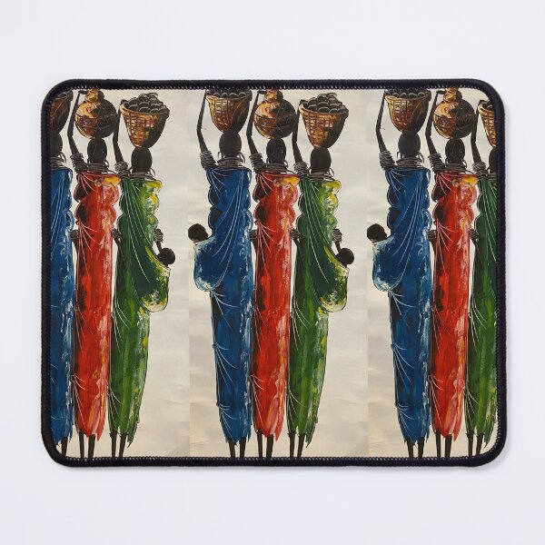 Item preview, Watercolor Maasai warriors women carrying their goods to home designed and sold by Joshuasanga76a.