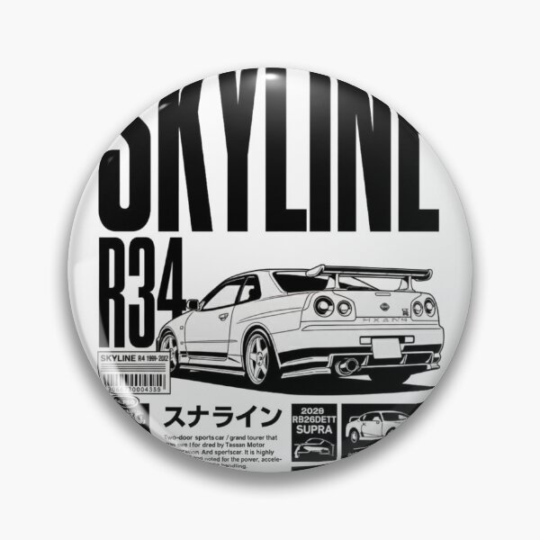 Item preview, Skyline R34 – JDM Legend Retro Technical Poster designed and sold by WATEKE.