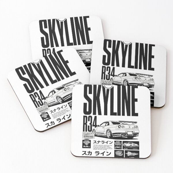 Item preview, Skyline R34 – JDM Legend Retro Technical Poster designed and sold by WATEKE.