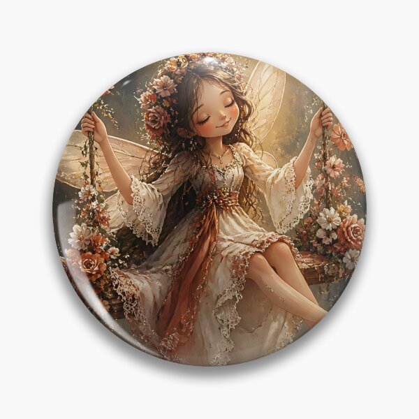 Item preview, Boho Fairy on Flower Swing designed and sold by sigmaartstudio.