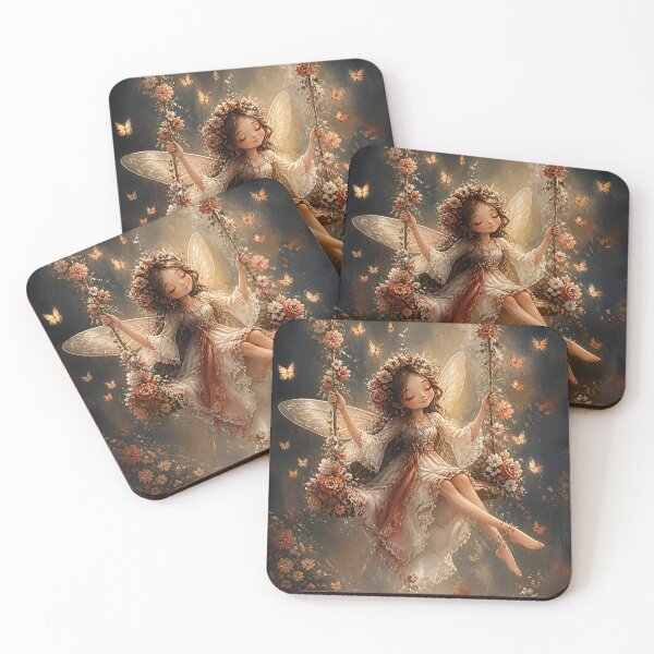 Item preview, Boho Fairy on Flower Swing designed and sold by sigmaartstudio.