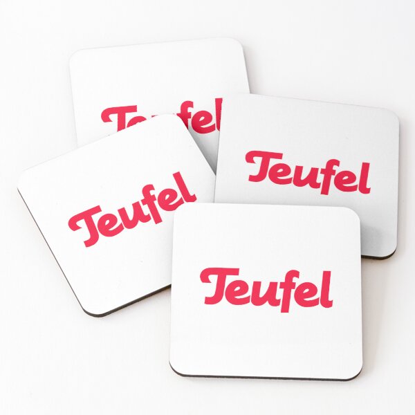 Item preview, Teufel Red Cursive Bold Audio Brand Logo designed and sold by dmorcu.