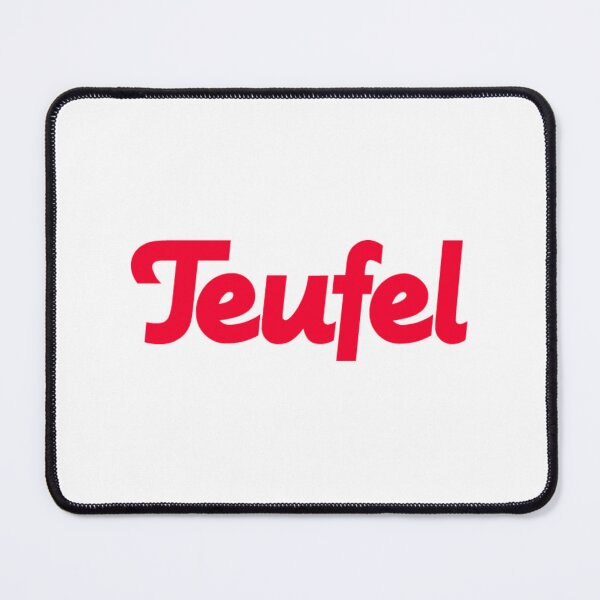 Item preview, Teufel Red Cursive Bold Audio Brand Logo designed and sold by dmorcu.
