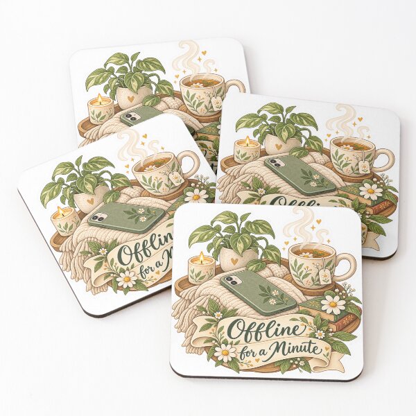 Item preview, Offline for a Minute – Digital Detox Self Care Sticker designed and sold by ChicClicker.