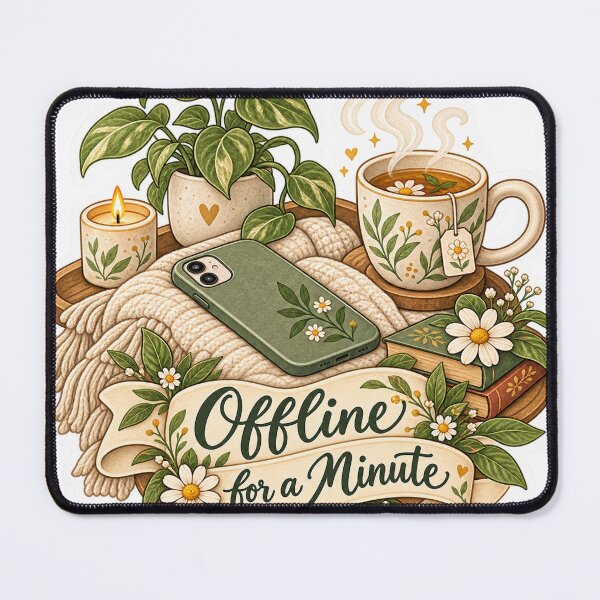 Item preview, Offline for a Minute – Digital Detox Self Care Sticker designed and sold by ChicClicker.