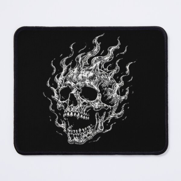 Item preview, Flaming Skull Flaming Ghost Fire Skull Heavy Metal Burning Fire Skull Gothic Heavy Metal Biker Graphic designed and sold by Jt41.