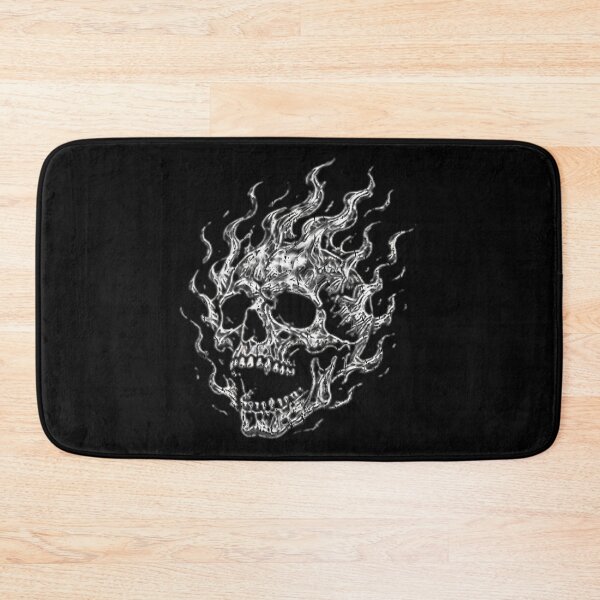 Item preview, Flaming Skull Flaming Ghost Fire Skull Heavy Metal Burning Fire Skull Gothic Heavy Metal Biker Graphic designed and sold by Jt41.