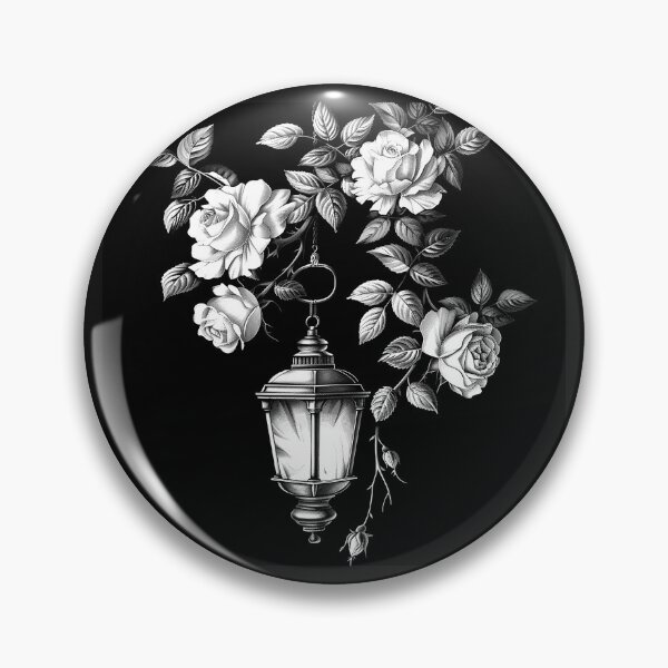 Item preview, Vintage Lantern with Roses Romantic Botanical Garden Design Art designed and sold by inkoutninja.