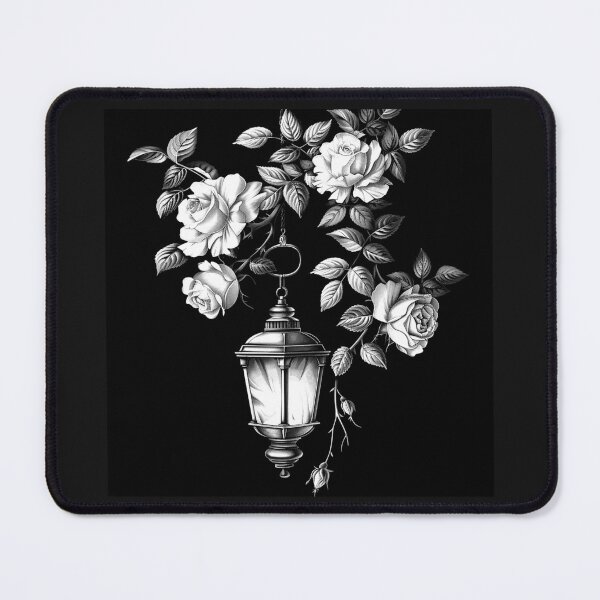 Item preview, Vintage Lantern with Roses Romantic Botanical Garden Design Art designed and sold by inkoutninja.