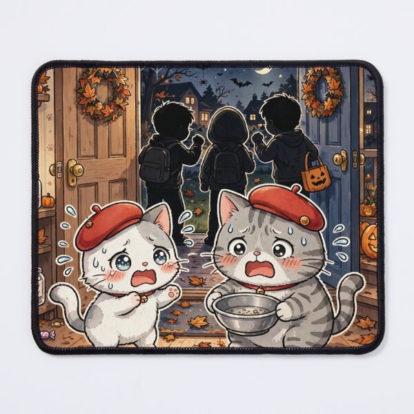 Item preview, No Candy Left Kawaii Cats - Freda and Junior Halloween Trick or Treat Panic designed and sold by MAISON SYLVIE.