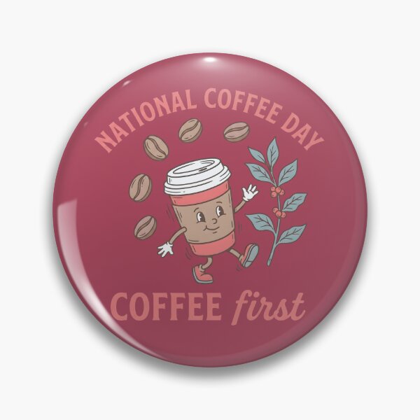 Item preview, National Coffee Day Cute Pastel Character designed and sold by HowToCanadian.