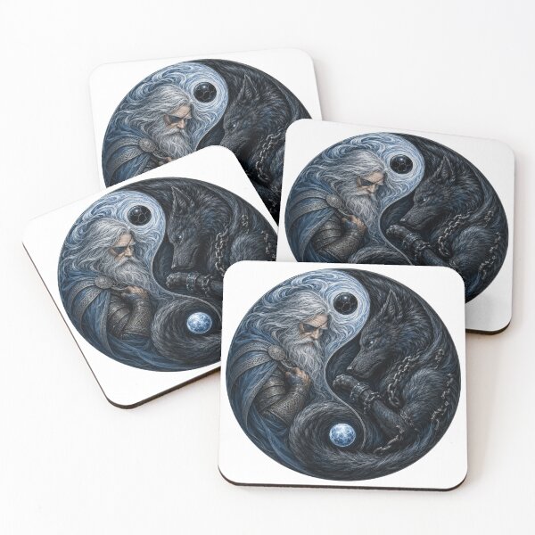 Item preview, Odin and Fenrir Yin Yang designed and sold by FyreHorse Designs.