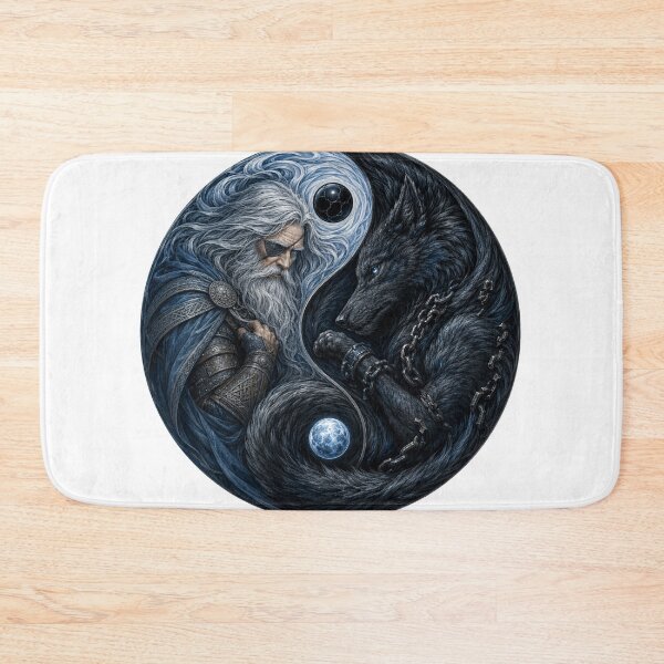Item preview, Odin and Fenrir Yin Yang designed and sold by FyreHorse Designs.