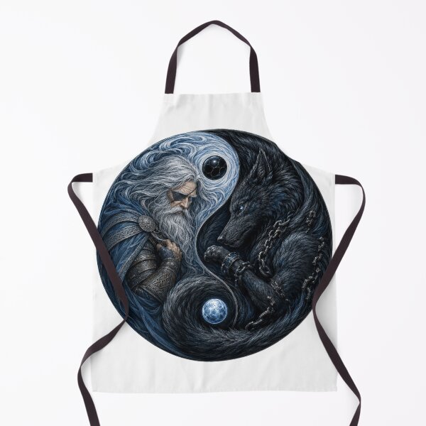 Item preview, Odin and Fenrir Yin Yang designed and sold by FyreHorse Designs.