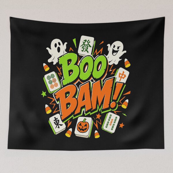Item preview, Spooky Halloween Mahjong Club – Mahjong Lover Design designed and sold by JansenGS.
