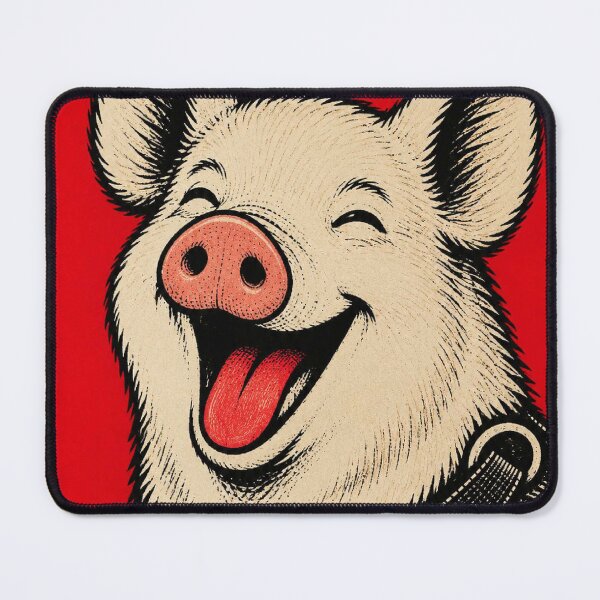 Item preview, Happy Pig Tongue - Funny Pig With Tongue Out Vintage Pet Portrait designed and sold by BRTHRCNK01.