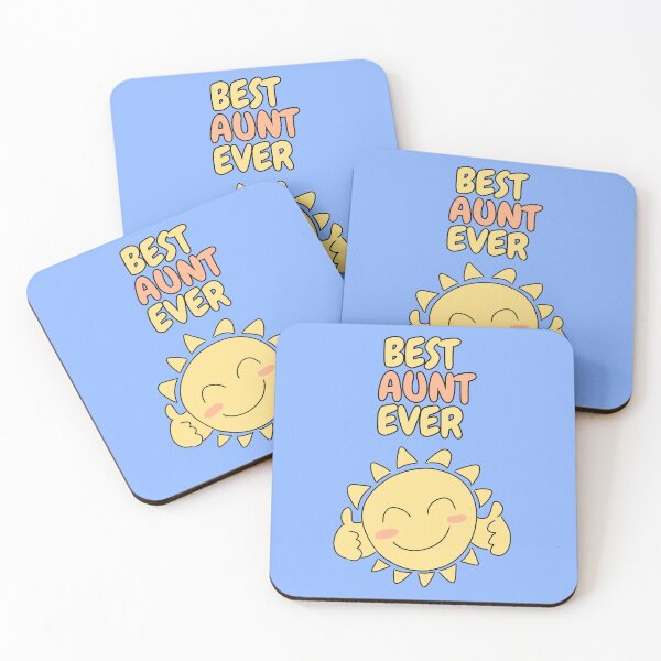 Item preview, BEST AUNT EVER Cute Sun Pastel Blue designed and sold by HugSomeNettles.