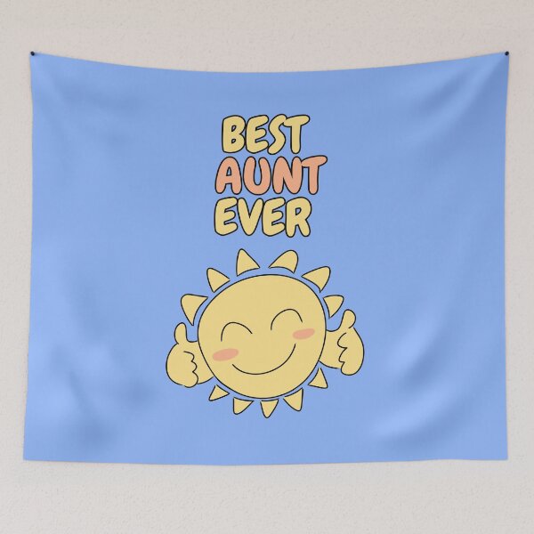 Item preview, BEST AUNT EVER Cute Sun Pastel Blue designed and sold by HugSomeNettles.