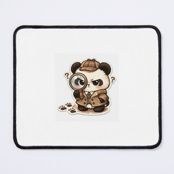 Item preview, Detective Panda Sticker Kawaii Funny Mystery Animal for Book Lovers & Gen Z designed and sold by CutePrintCorner.