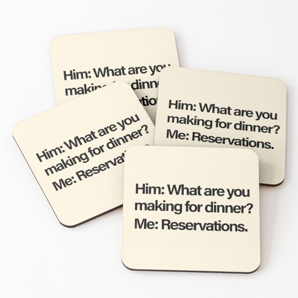 Item preview, Him What Are You Making for Dinner Funny Reservations designed and sold by Creations by lyne.