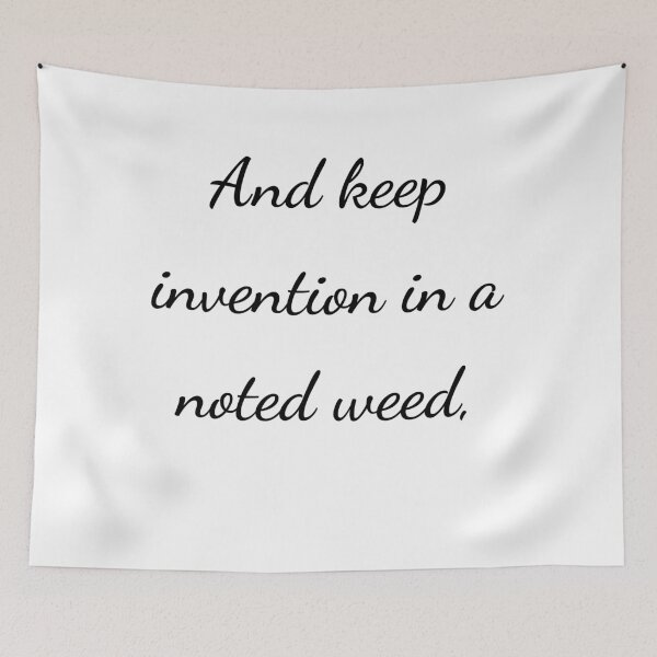 Item preview, “And keep invention in a noted weed,” - handwriting black designed and sold by ariksworld.