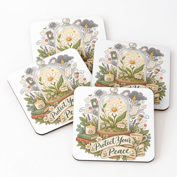 Item preview, Protect Your Peace – Botanical Mindfulness Sticker designed and sold by ChicClicker.