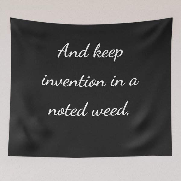 Item preview, “And keep invention in a noted weed,” - handwriting white designed and sold by ariksworld.