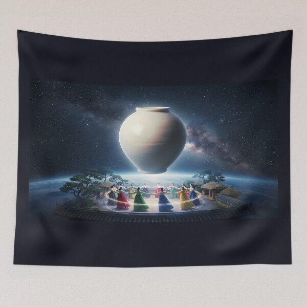 Item preview, Cosmic Moon Jar: The Celestial Ganggangsullae Dance designed and sold by SOOstudio73.
