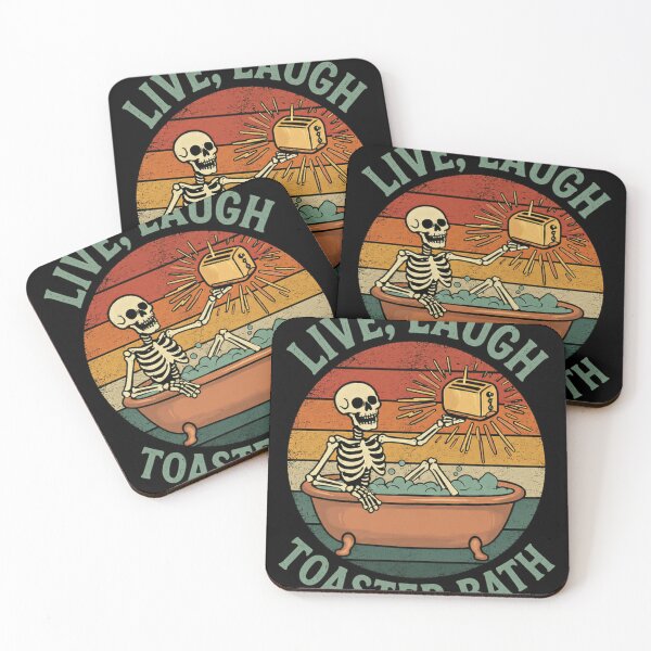 Item preview, Live, Laugh Toaster Bath Dark Humor Sarcastic Goth Meme Parody designed and sold by RetroMini2026.