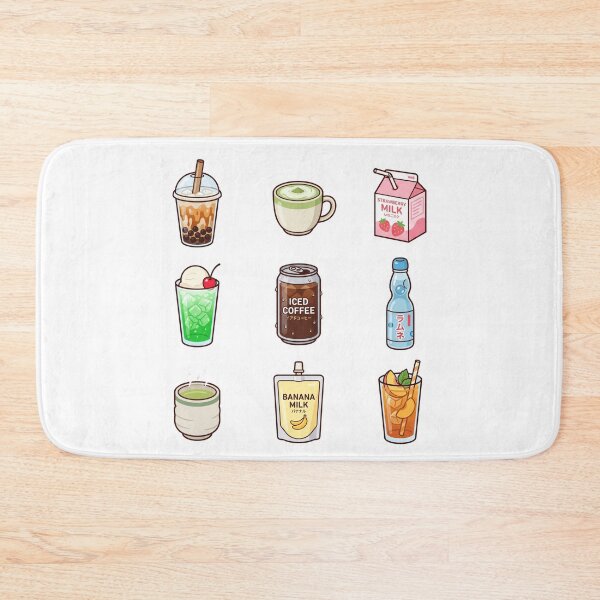 Item preview, Cute Japanese Drinks Sticker Pack Boba Melon Soda Milk Ramune Aesthetic designed and sold by mood-draftsman.