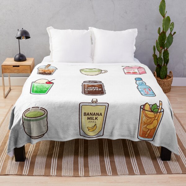 Item preview, Cute Japanese Drinks Sticker Pack Boba Melon Soda Milk Ramune Aesthetic designed and sold by mood-draftsman.
