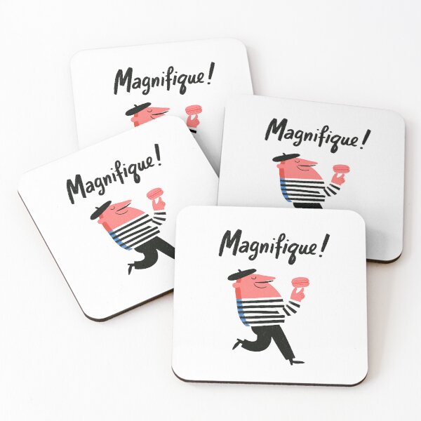 Item preview, Magnifique Funny French Man Macaron — Paris France Gift Sticker Tee designed and sold by Ramona-Gliga.