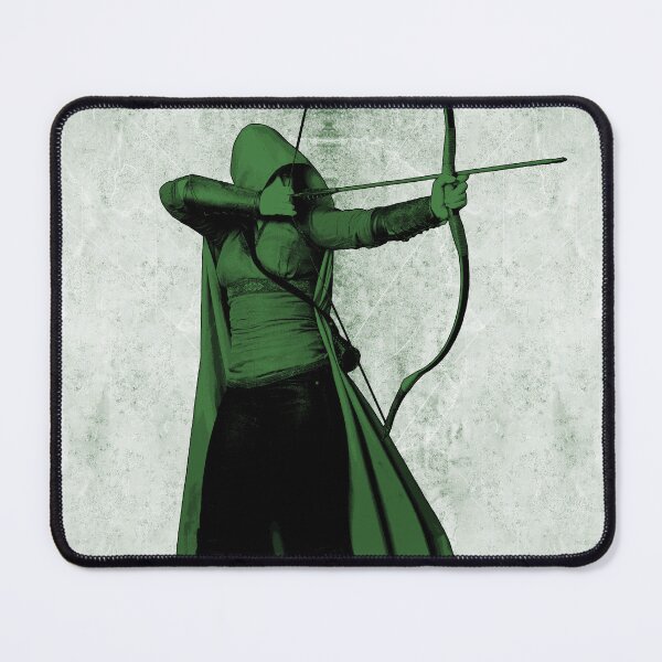 Item preview, Dark Green Hooded Fantasy Archer Drawing Bow Ranger designed and sold by Ghoul Enterprises.