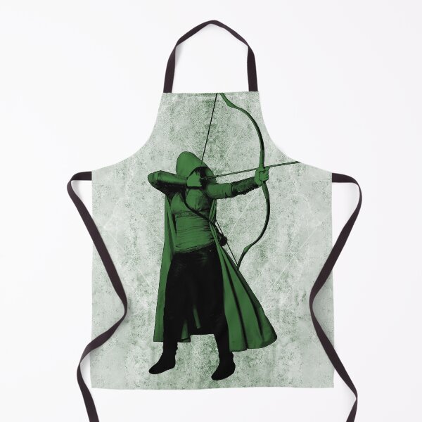 Item preview, Dark Green Hooded Fantasy Archer Drawing Bow Ranger designed and sold by Ghoul Enterprises.