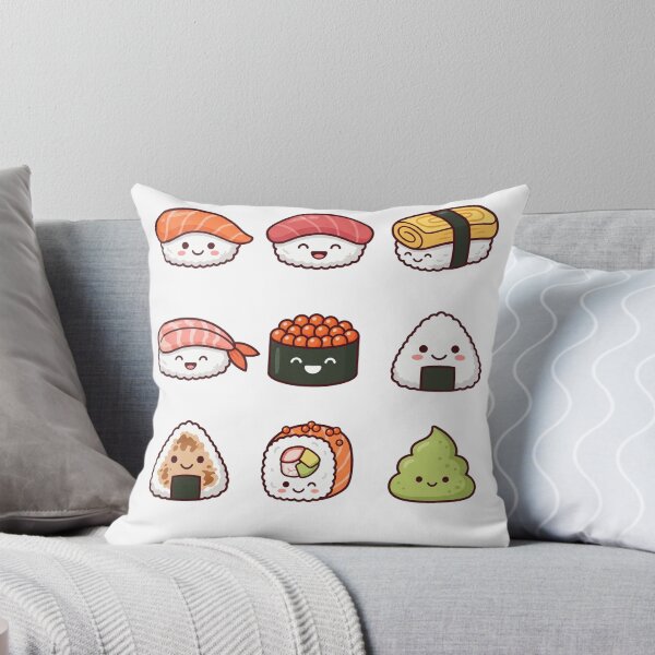 Item preview, Cute Kawaii Sushi Sticker Pack Onigiri Nigiri Japanese Food Aesthetic designed and sold by mood-draftsman.