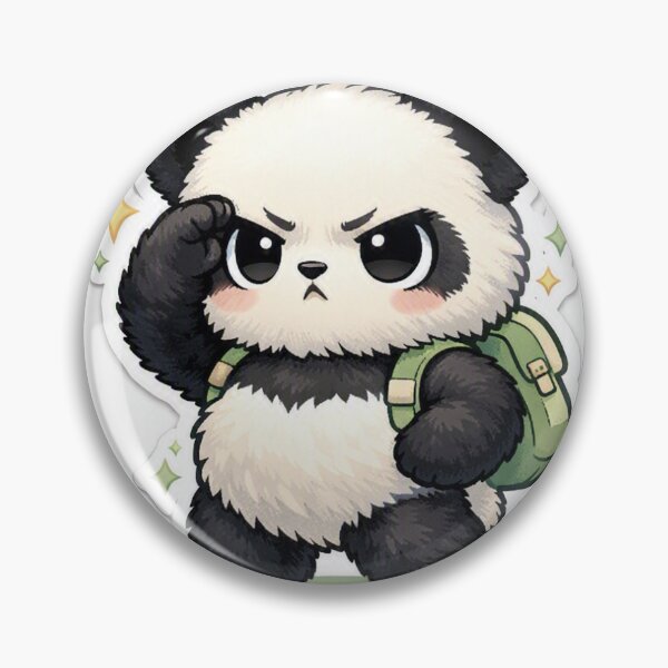 Item preview, Salute Panda Sticker Kawaii Funny Animal Meme for Students & Work Friends designed and sold by CutePrintCorner.