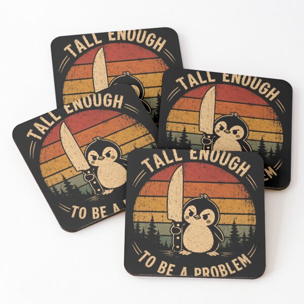 Item preview, Tall Enough To Be A Problem Penguin Humor Sarcastic Feisty designed and sold by RetroMini2026.