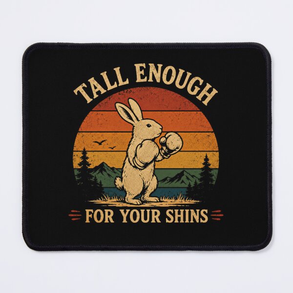 Item preview, Tall Enough For Your Shins Funny Rabbit Boxing Lover designed and sold by RetroMini2026.