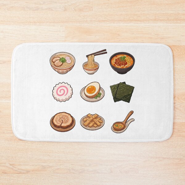 Item preview, Japanese Ramen Noodle Bowls & Toppings Sticker Pack Foodie Aesthetic designed and sold by mood-draftsman.