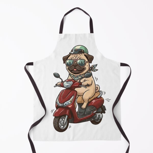 Item preview, Cool Pud Dog Riding Scooter Cartoon designed and sold by Zeroserio.