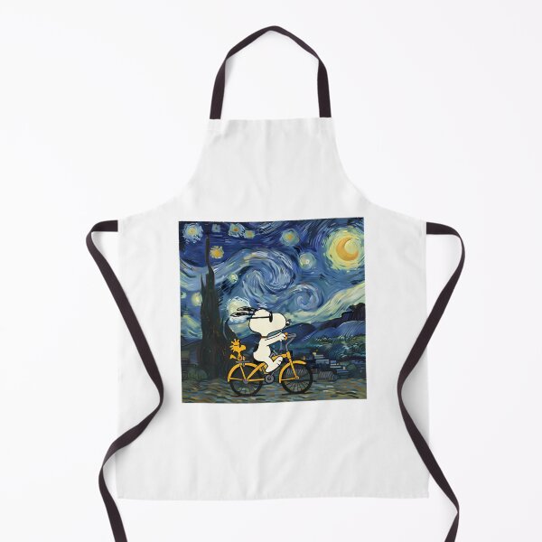 Item preview, Snoopy Woodstock Starry Night Bike Peanuts Art | Limited Edition designed and sold by alterity268.