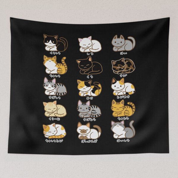 Item preview, 15 Cat Coat Colors & Patterns - Japanese Cat Field Guide designed and sold by AckeeWolf.