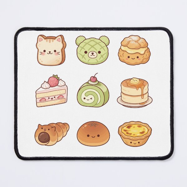 Item preview, Cute Kawaii Japanese Bakery Sticker Pack Bread Cake Melonpan Aesthetic designed and sold by mood-draftsman.