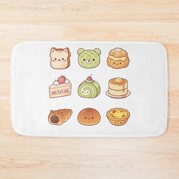 Item preview, Cute Kawaii Japanese Bakery Sticker Pack Bread Cake Melonpan Aesthetic designed and sold by mood-draftsman.
