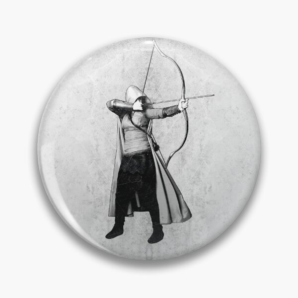 Artikelvorschau, Kapuzenträger-Fantasy-Bogenschütze, der seinen Bogen zieht, Waldläufer-Krieger entworfen und verkauft von Ghoul Enterprises.