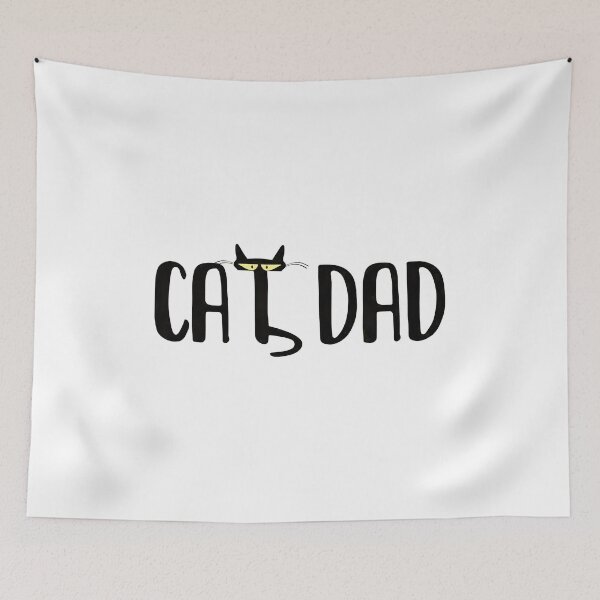 Item preview, Cat Dad Text Graphic with Stylized Cat designed and sold by GiaoCalonas.