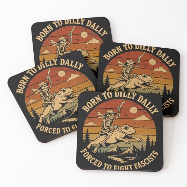 Item preview, Born To Dilly Dally Forced To Fight Fascists Anti Fascist Political Activist designed and sold by RetroMini2026.