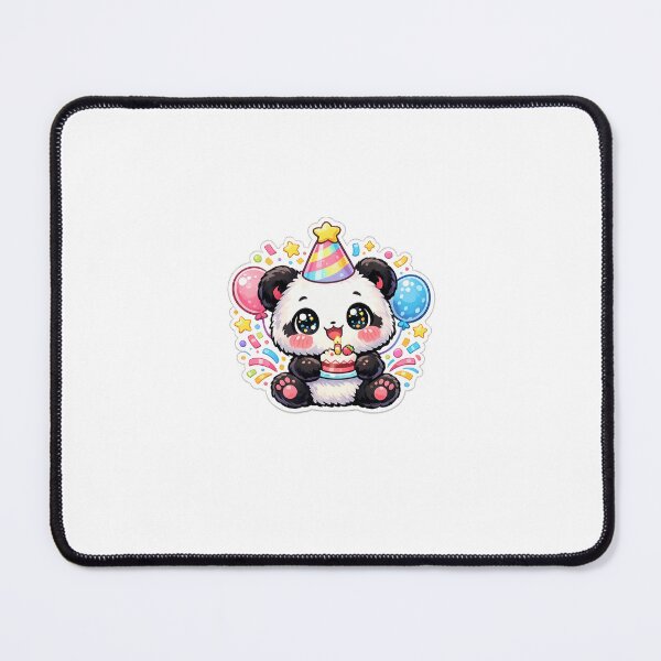 Item preview, Party Panda Sticker Kawaii Cute Animal Birthday for Celebrations & Panda Lovers designed and sold by CutePrintCorner.